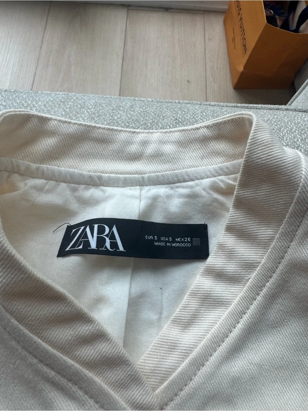 Zara cream button bombed jacket